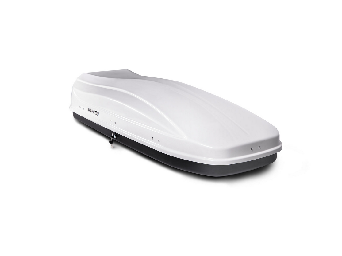 Автобокс MaxBox PRO 520 (большой) белый глянцевый 196*80*43 см двустороннее открывание (багажный бокс на крышу) — изображение 5